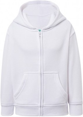 Детская белая толстовка байка худи на замке