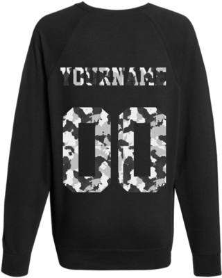 Мужской именной свитшот милитари стиль