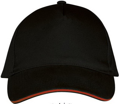 Кепка бейсболка черная с красным